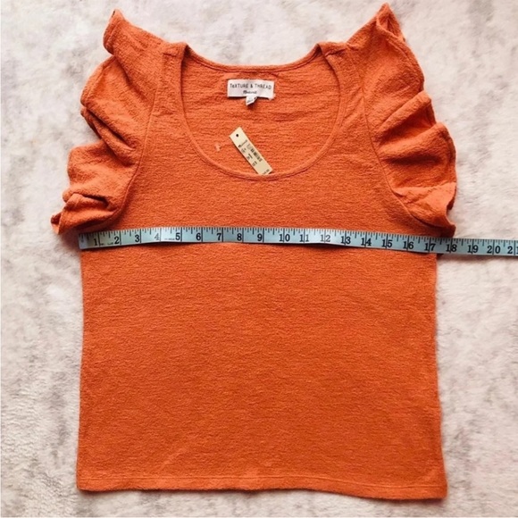 NEW Madewell Texture & Thread Ruffle Top - Picture 5 of 10